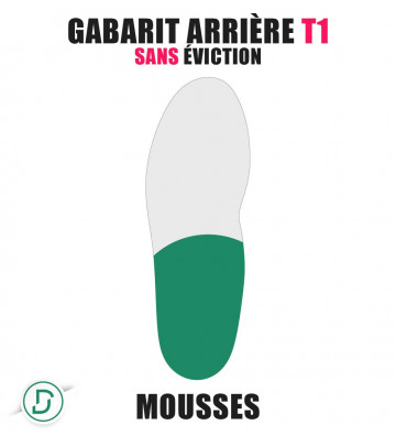 Gabarit Arrière T1 sans éviction mousses (lot de 5 paires)