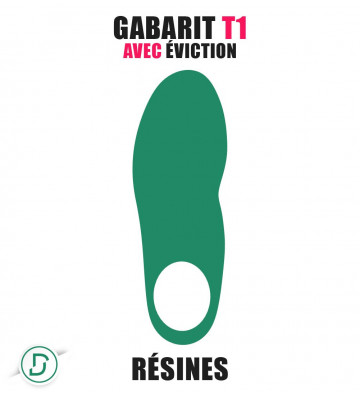 Gabarit T1 avec éviction résines (lot de 5 paires)