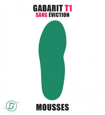 Gabarit T1 sans éviction EVA (lot de 5 paires)