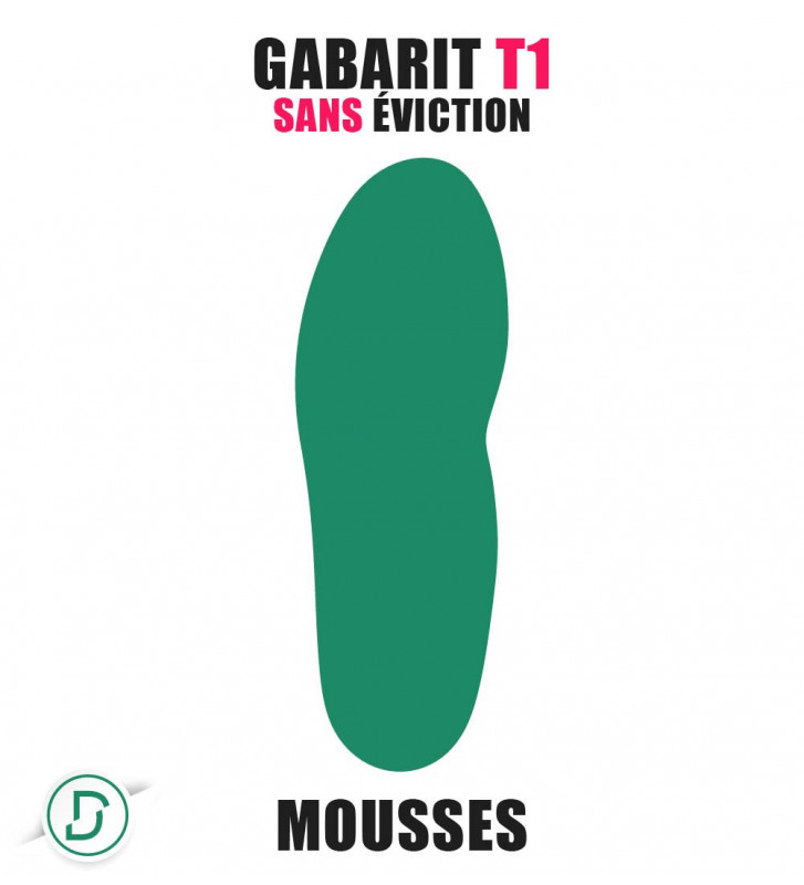 Gabarit T1 sans éviction EVA (lot de 5 paires)