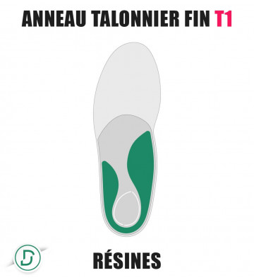 Anneau Talonnier Fin T1 résines (lot de 5 paires)