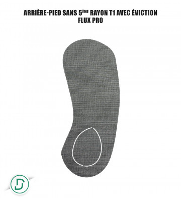 Arrière-pied sans 5ème rayon T1 avec éviction résines (lot de 5 paires)
