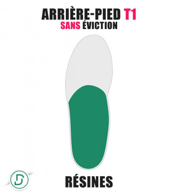 Arrière-pied T1 sans éviction résines (lot de 5 paires)