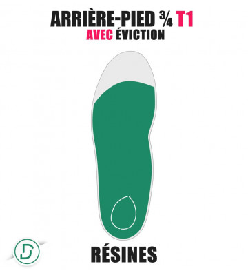 Arrière-pied ¾ T1 avec éviction résines (lot de 5 paires)