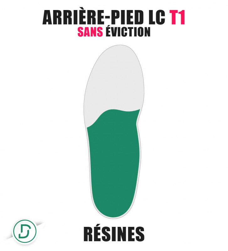 Arrière-pied LC T1 sans éviction résines (lot de 5 paires)