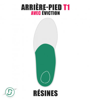 Arrière-pied T1 avec éviction résines (lot de 5 paires)