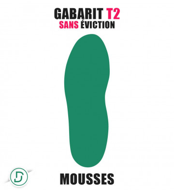 Gabarit T2 sans éviction EVA (lot de 5 paires)