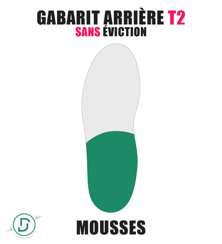 Gabarit Arrière T2 sans éviction (lot de 5 paires)