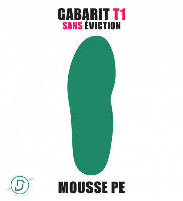 Gabarit T1 sans éviction PE (lot de 5 paires)