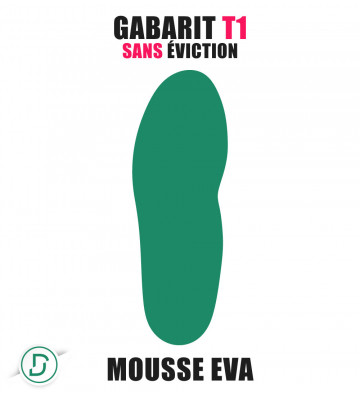 Gabarit T1 sans éviction EVA (lot de 5 paires)