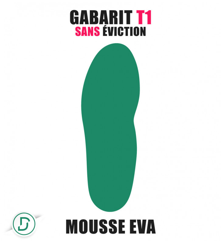 Gabarit T1 sans éviction EVA (lot de 5 paires)