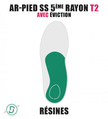 Arrière-pied sans 5ème rayon T2 avec éviction résines (lot de 5 paires)