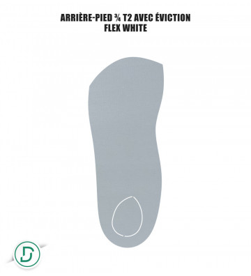 Arrière-pied ¾ T2 résine avec éviction (lot de 5 paires)