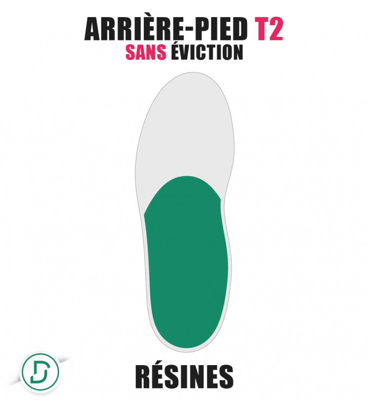 Arrière-pied T2 sans éviction résines (lot de 5 paires)
