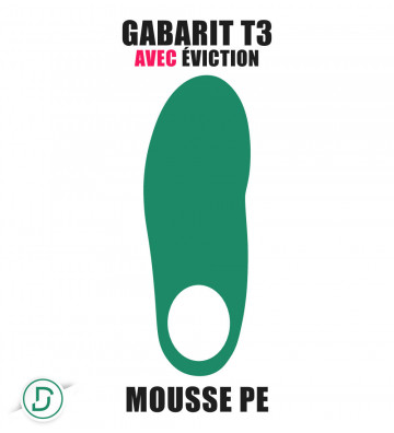 Gabarit T3 avec éviction PE (lot de 5 paires)