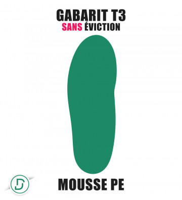 Gabarit T3 sans éviction PE (lot de 5 paires)