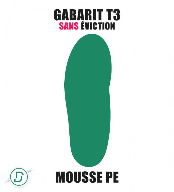 Gabarit T3 sans éviction PE (lot de 5 paires)